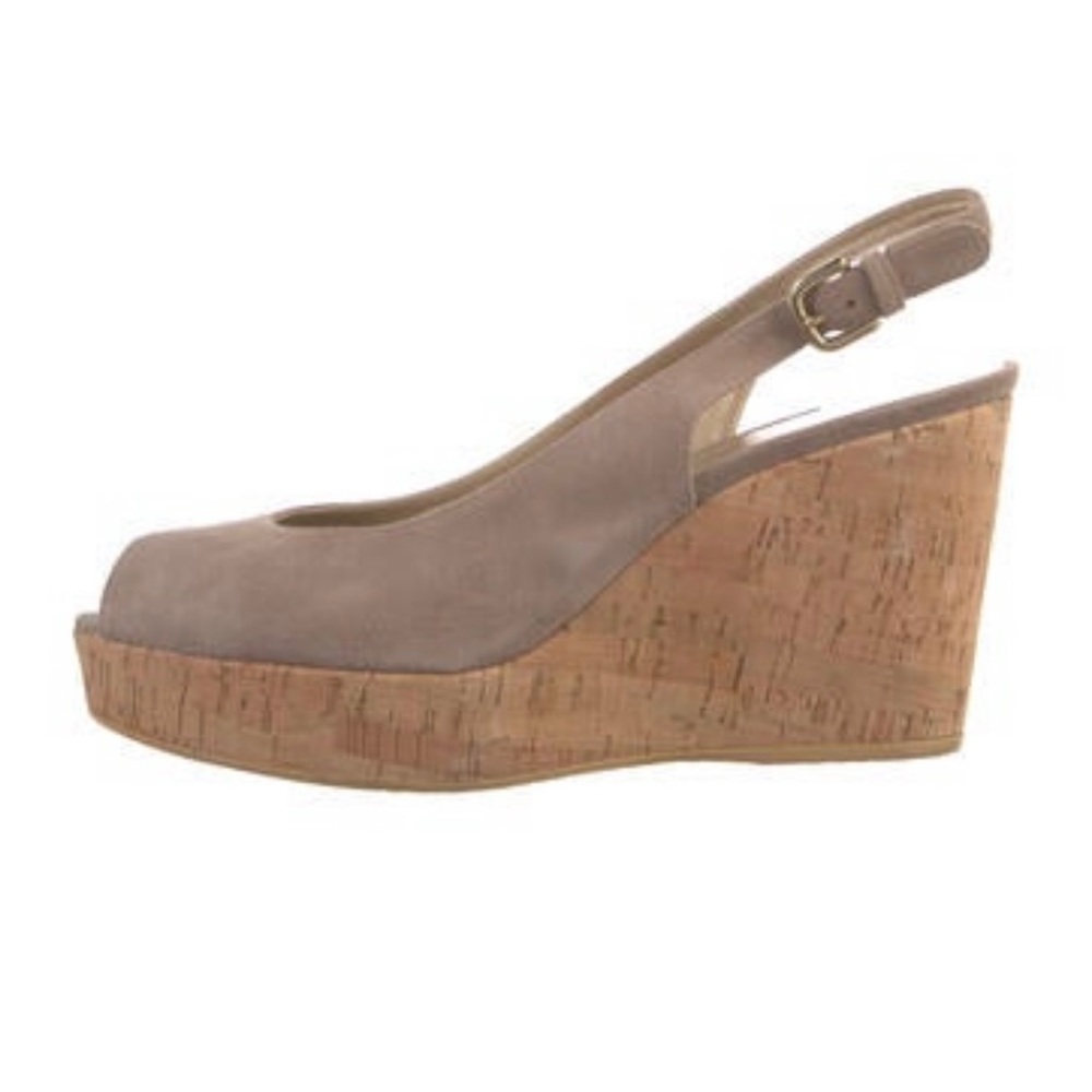 Stuart Weitzman Suede Slingback wedges Sandals